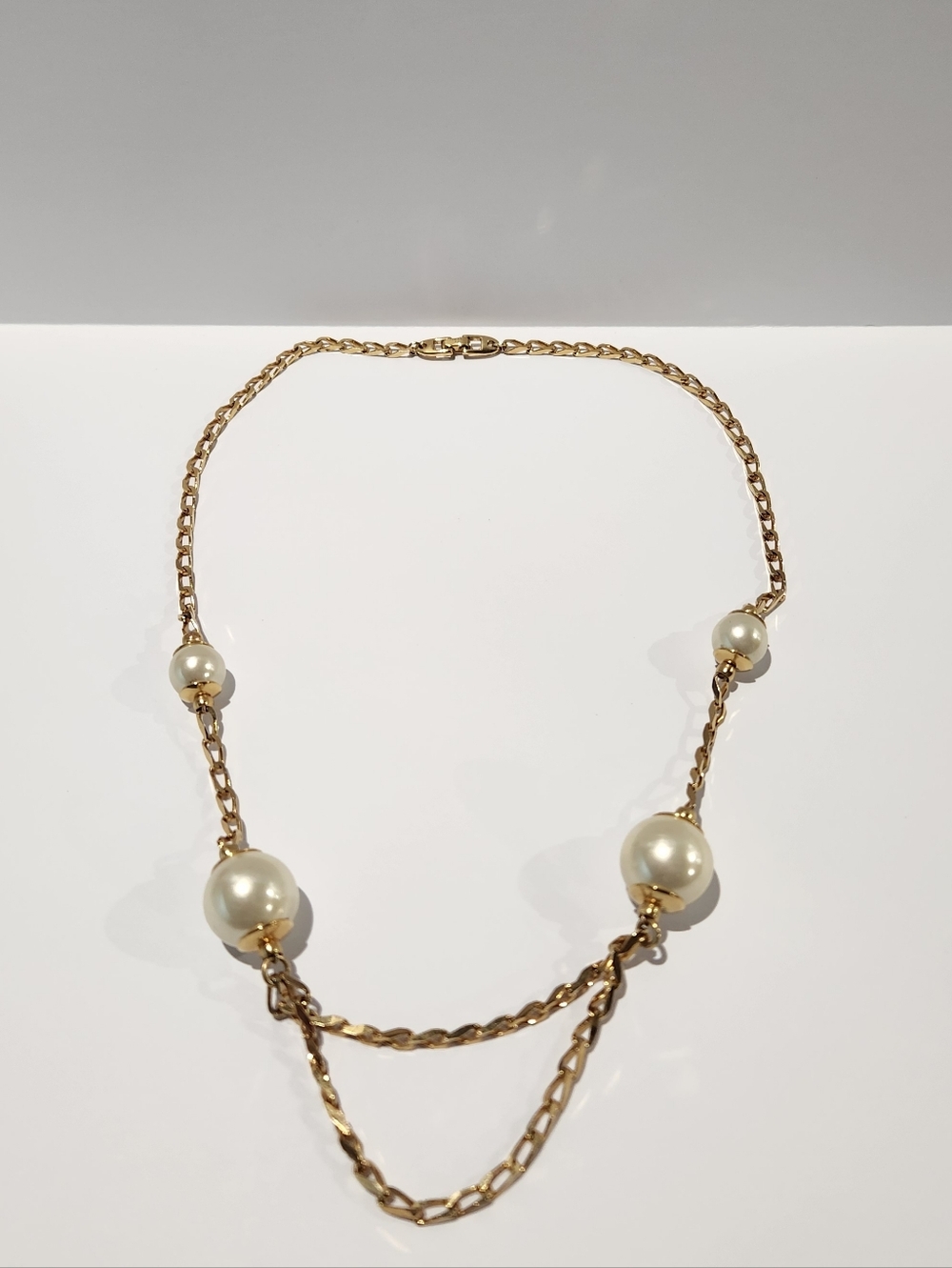 Vintage Napier Gold And Pearl Necklace